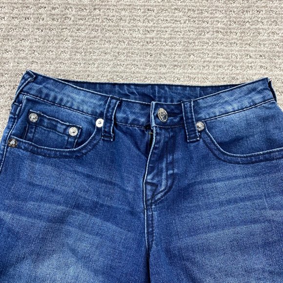 True Religion Jean Shorts Size 14 Boys Blue Denim Cut-Off Short Pants Casual - Picture 3 of 14